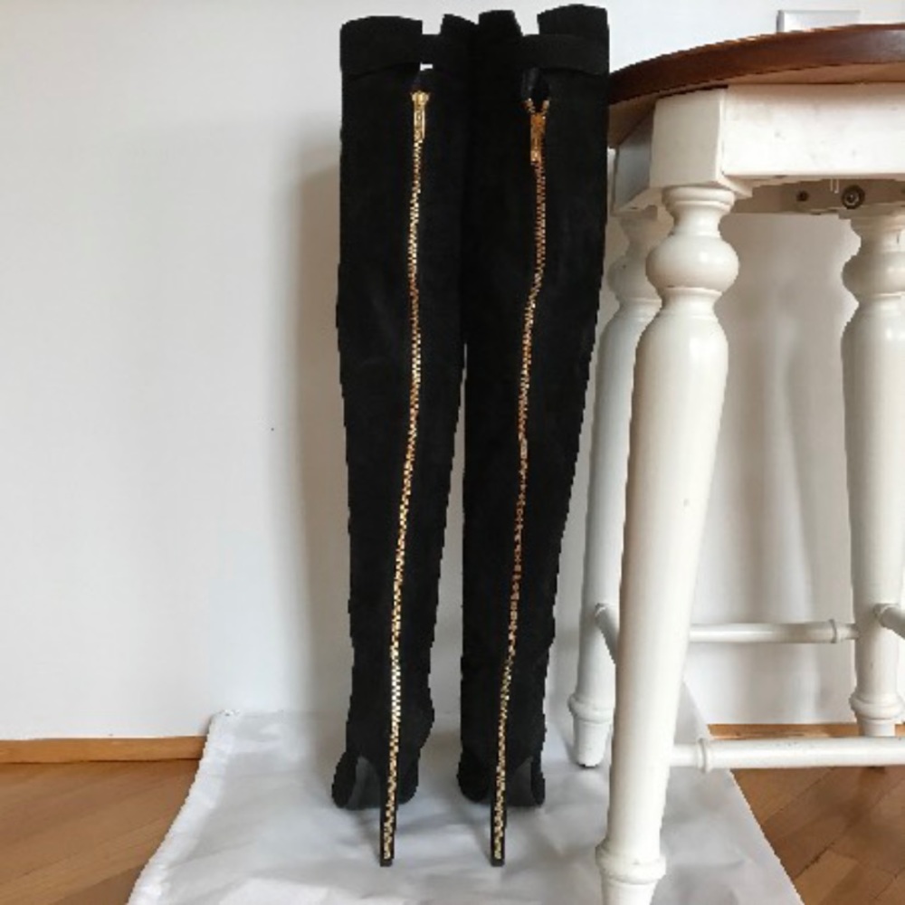 Sergio Rossi Black Heeled Boots - Picture 4 of 7